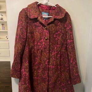 Plenty by Tracy Reese Pink and Brown Pea Coat